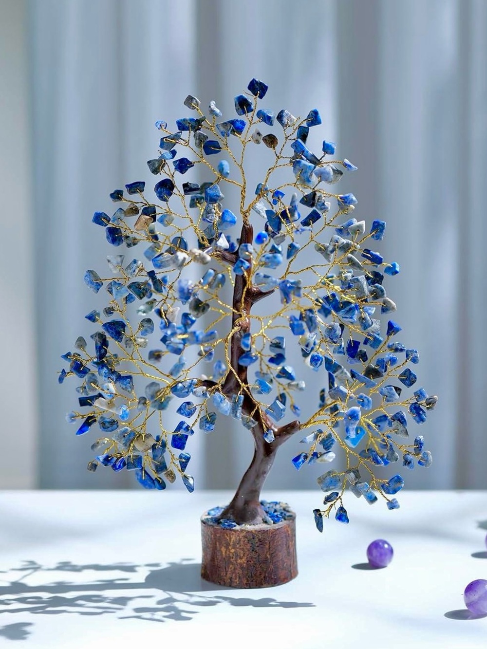 🆕New Lapis Lazuli Crystal Tree -Healing & Handmade-Feng Shui